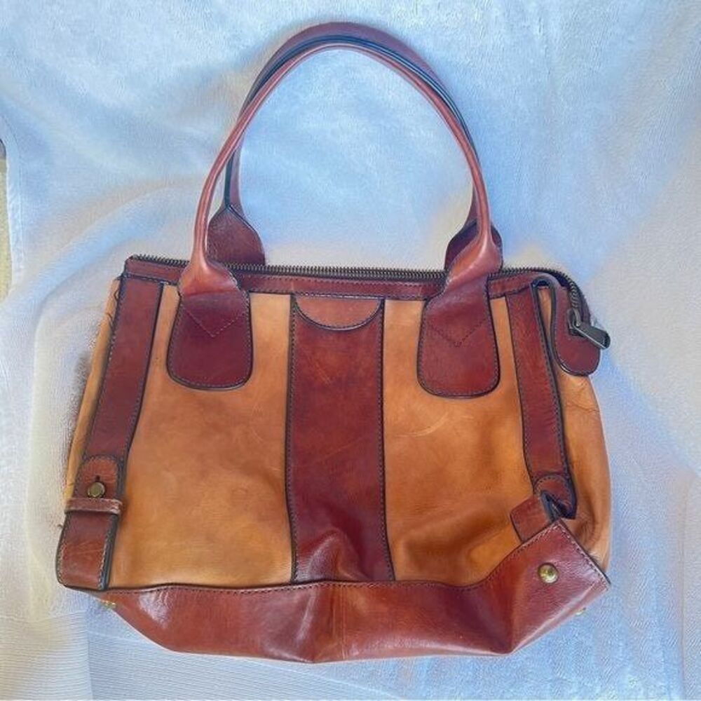 FOSSIL Vintage  Large Leather Tote / Satchel / Purse / Bag